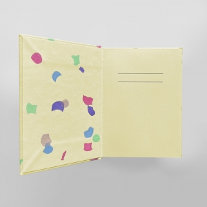 cuaderno de tapa dura "confeti" hojas en blanco / crema / 11 x 15 cm :: imagen 3