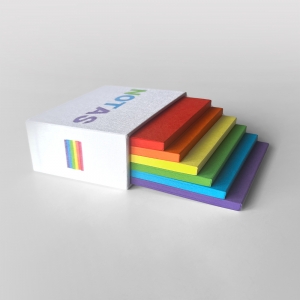 set de 6 blocs de notas + caja de tapa dura "arco iris" / A7 :: imagen 11