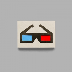 bloc de notas "gafas 3d" / beige / A7 :: imagen 1