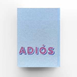 cuaderno de tapa dura "hola / adiós" hojas en blanco / azul claro / 11 x 15 cm :: imagen 3