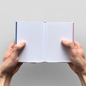 cuaderno de tapa dura "hola / adiós" hojas en blanco / azul claro / 11 x 15 cm :: imagen 5