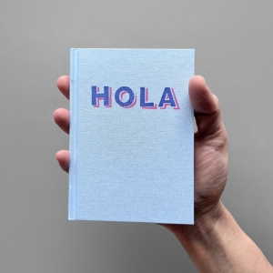 cuaderno de tapa dura "hola / adiós" hojas en blanco / azul claro / 11 x 15 cm :: imagen 7