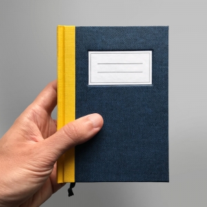 cuaderno de tapa dura "clásico" hojas en blanco / azul / 11 x 15 cm :: imagen 6