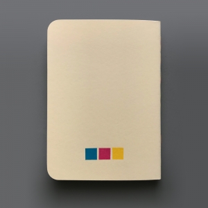 cuaderno de tapa blanda (cosido visto) "círculos cmyk" hojas en blanco / beige / 10 x 14 cm :: imagen 2