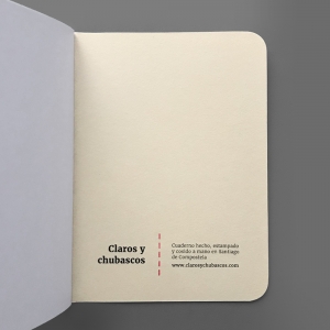 cuaderno de tapa blanda (cosido visto) "círculos cmyk" hojas en blanco / beige / 10 x 14 cm :: imagen 4