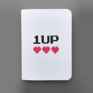 cuaderno de tapa blanda (cosido visto) "1up" hojas en blanco / blanco / 10 x 14 cm :: imagen 1