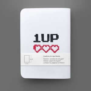 cuaderno de tapa blanda (cosido visto) "1up" hojas en blanco / blanco / 10 x 14 cm :: imagen 8