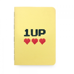 cuaderno de tapa blanda (cosido visto) "1up" hojas en blanco / amarillo limón / 10 x 14 cm :: imagen 1