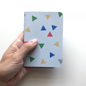 cuaderno de tapa blanda (cosido visto) "fiesta" / gris y blanco / 10 x 14 cm :: imagen 5