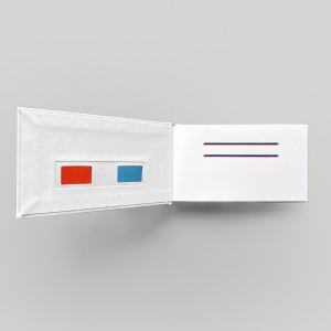 cuaderno de tapa dura "gafas 3d" hojas en blanco / blanco / 15 x 8,5 cm :: imagen 3