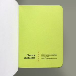 cuaderno de tapa blanda (cosido visto) "un 6 y un 4 la cara de tu retrato" hojas en blanco / verde / 10 x 14 cm :: imagen 4