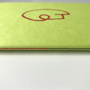 cuaderno de tapa blanda (cosido visto) "un 6 y un 4 la cara de tu retrato" hojas en blanco / verde / 10 x 14 cm :: imagen 6