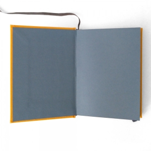 cuaderno de tapa dura "amarillo y gris" hojas en blanco / 11 x 15 cm :: imagen 3
