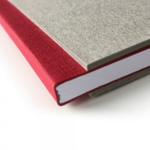 cuaderno "cartón visto" hojas en blanco / gris y rojo / 10 x 14 cm :: imagen 6