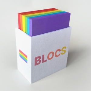 set de 6 blocs de notas + caja de tapa dura "arco iris" / A7 :: imagen 1