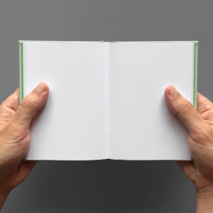 cuaderno de tapa dura "eu ♥ grelos" hojas en blanco / gris / 11 x 15 cm :: imagen 4