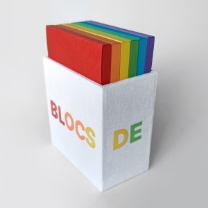 set de 6 blocs de notas + caja de tapa dura "arco iris" / A7 :: imagen 2
