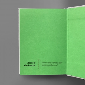 cuaderno de tapa dura "eu ♥ grelos" hojas en blanco / gris / 11 x 15 cm :: imagen 5