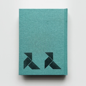cuaderno de tapa dura "pajarita" hojas en blanco / turquesa / 11 x 15 cm :: imagen 2