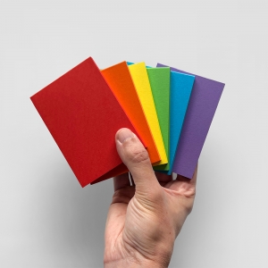 set de 6 blocs de notas + caja de tapa dura "arco iris" / A7 :: imagen 5