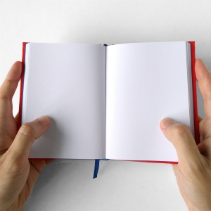 cuaderno de tapa dura "rojo y azul" hojas en blanco / 11 x 15 cm :: imagen 7