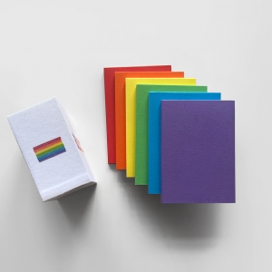 set de 6 blocs de notas + caja de tapa dura "arco iris" / A7 :: imagen 10