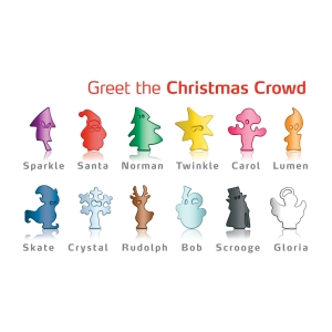 marcadores para vasos "christmas crowd" :: imagen 2