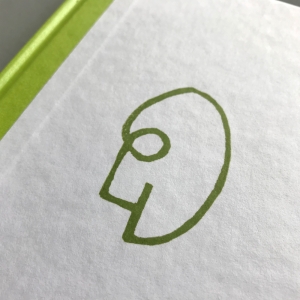 cuaderno de tapa dura "un 6 y un 4 la cara de tu retrato" hojas en blanco / verde / 11 x 15 cm :: imagen 8