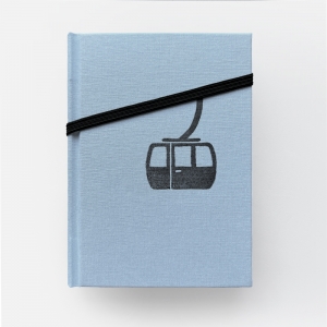 cuaderno de tapa dura "teleférico" hojas en blanco / azul claro / 11 x 15 cm :: imagen 1