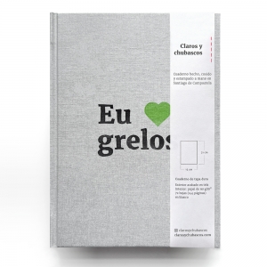 cuaderno de tapa dura "eu ♥ grelos" hojas en blanco / gris / 15 x 21 cm :: imagen 11