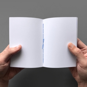 cuaderno de tapa blanda (cosido visto) "figuras" hojas en blanco / blanco / 10 x 14 cm :: imagen 3