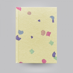 cuaderno de tapa dura "confeti" hojas en blanco / crema / 11 x 15 cm :: imagen 1
