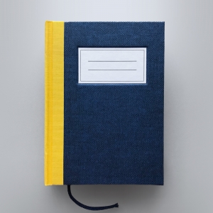 cuaderno de tapa dura "clásico" hojas en blanco / azul / 11 x 15 cm :: imagen 1