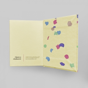 cuaderno de tapa dura "confeti" hojas en blanco / crema / 11 x 15 cm :: imagen 5