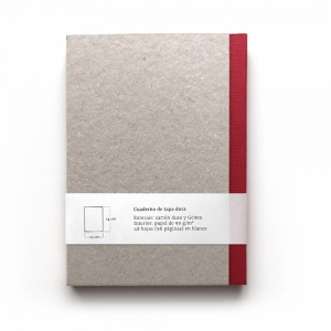 cuaderno "cartón visto" hojas en blanco / gris y rojo / 10 x 14 cm :: imagen 12