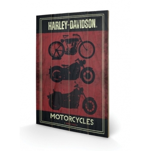 póster de madera harley davidson "motorcycles" / 40 x 59 cm :: imagen 1