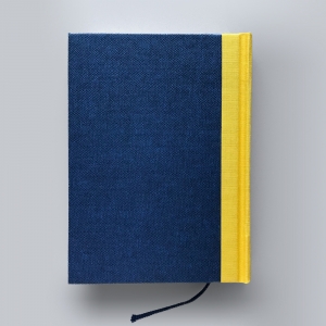 cuaderno de tapa dura "clásico" hojas en blanco / azul / 11 x 15 cm :: imagen 2