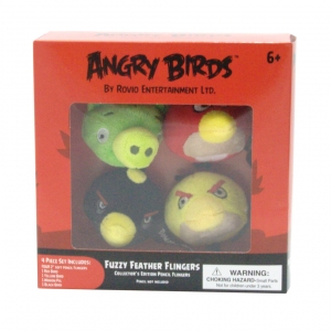 set de 4 mini peluches para lápiz "angry birds" edición coleccionista / 5 cm :: imagen 2