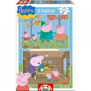 puzzle peppa pig 2 x 20 piezas :: imagen 1