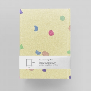 cuaderno de tapa dura "confeti" hojas en blanco / crema / 11 x 15 cm :: imagen 10