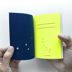 cuaderno de tapa blanda "constelación osa menor" hojas en blanco / azul oscuro / 10 x 14 cm :: imagen 3