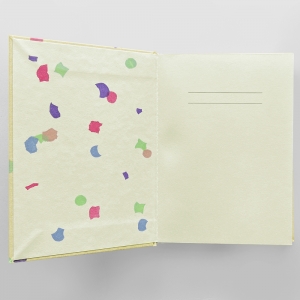 cuaderno de tapa dura "confeti" hojas en blanco / crema / 15 x 21 cm :: imagen 3