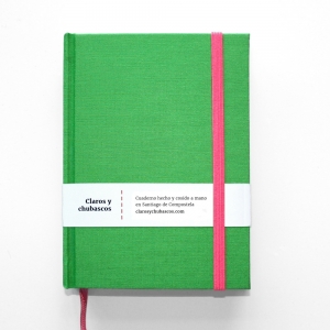cuaderno de tapa dura "verde y rosa fucsia" hojas en blanco / 11 x 15 cm :: imagen 8