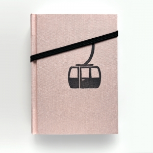 cuaderno de tapa dura "teleférico" hojas en blanco / salmón / 11 x 15 cm :: imagen 1