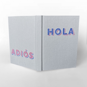 cuaderno de tapa dura "hola / adiós" hojas en blanco / gris / 11 x 15 cm :: imagen 1