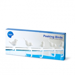 ganchos para cortina de ducha "peeking birds" :: imagen 2