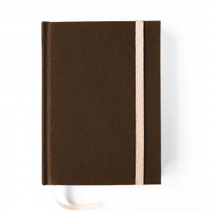 cuaderno de tapa dura "marrón y beige" hojas en blanco / 11 x 15 cm :: imagen 1