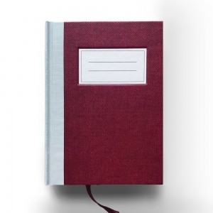 cuaderno de tapa dura "clásico" hojas en blanco / granate / 11 x 15 cm :: imagen 1