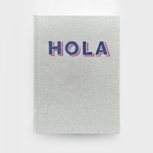 cuaderno de tapa dura "hola / adiós" hojas en blanco / gris / 11 x 15 cm :: imagen 2