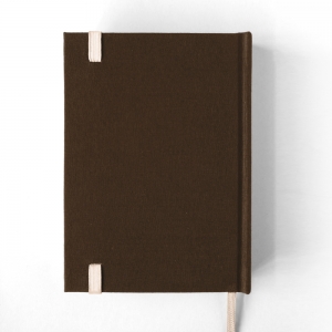 cuaderno de tapa dura "marrón y beige" hojas en blanco / 11 x 15 cm :: imagen 2